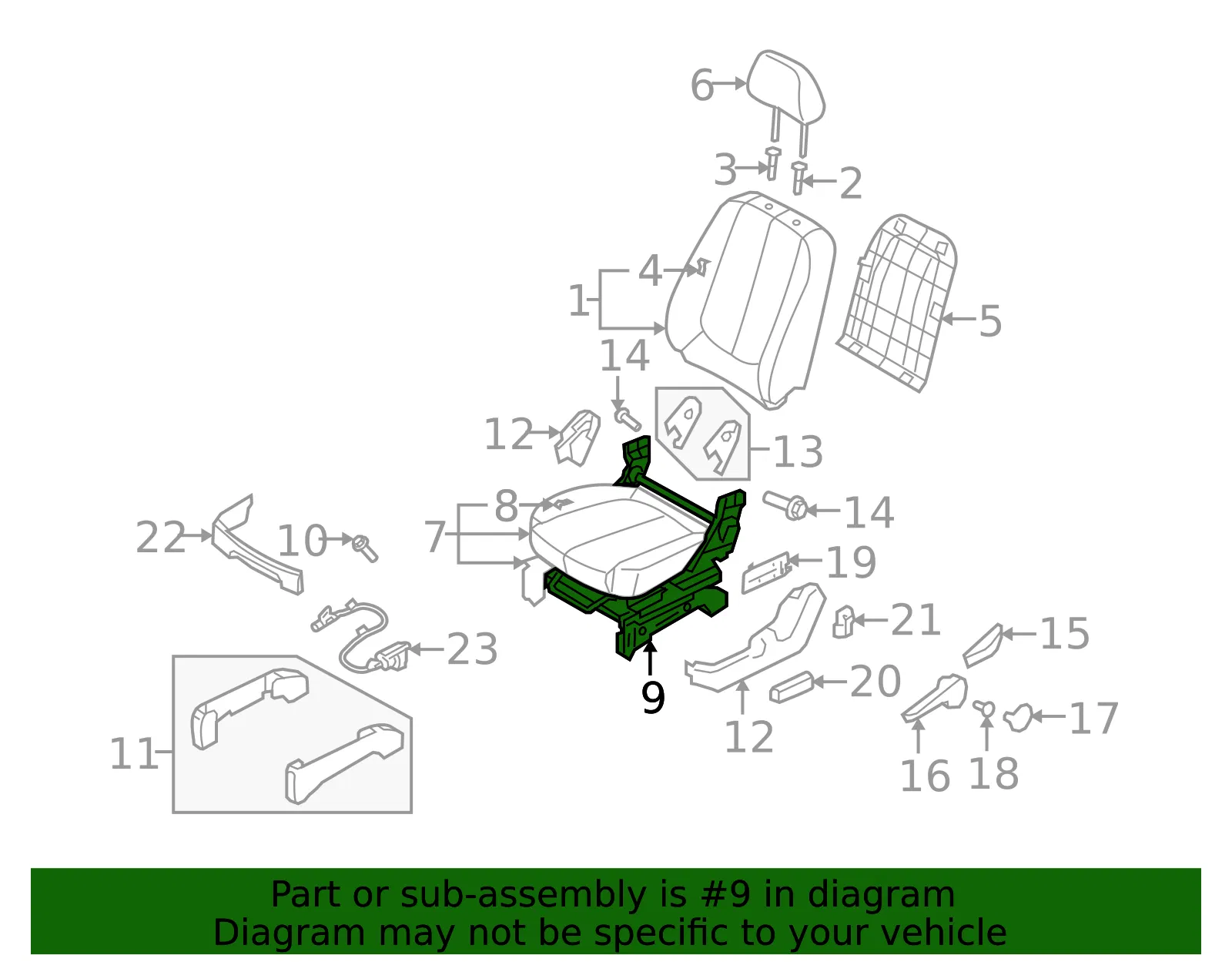 Seat Track - Kia (88110-1D410) - view 2