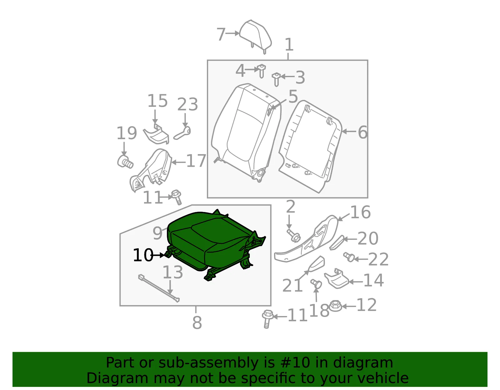 Seat Track - Driver's Side (LH) - Kia (88110-2F211) - view 2