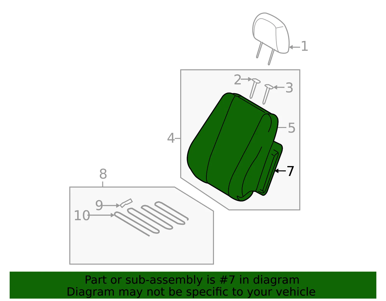 Seat Back Panel - Kia (88131-1F000EZ) - view 2