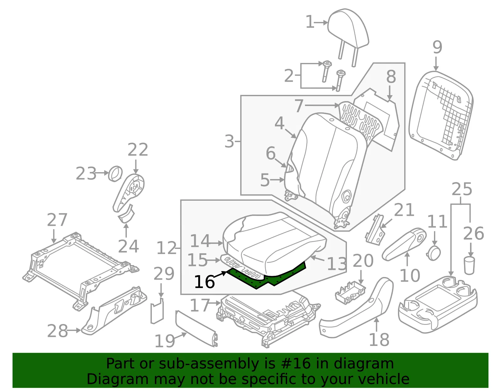 Seat Trim Panel - Kia (88157-4D040) - view 2