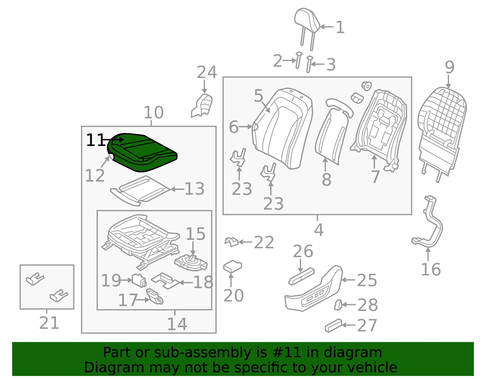 Cushion Cover - Kia (88160-4C080AN4) - view 2