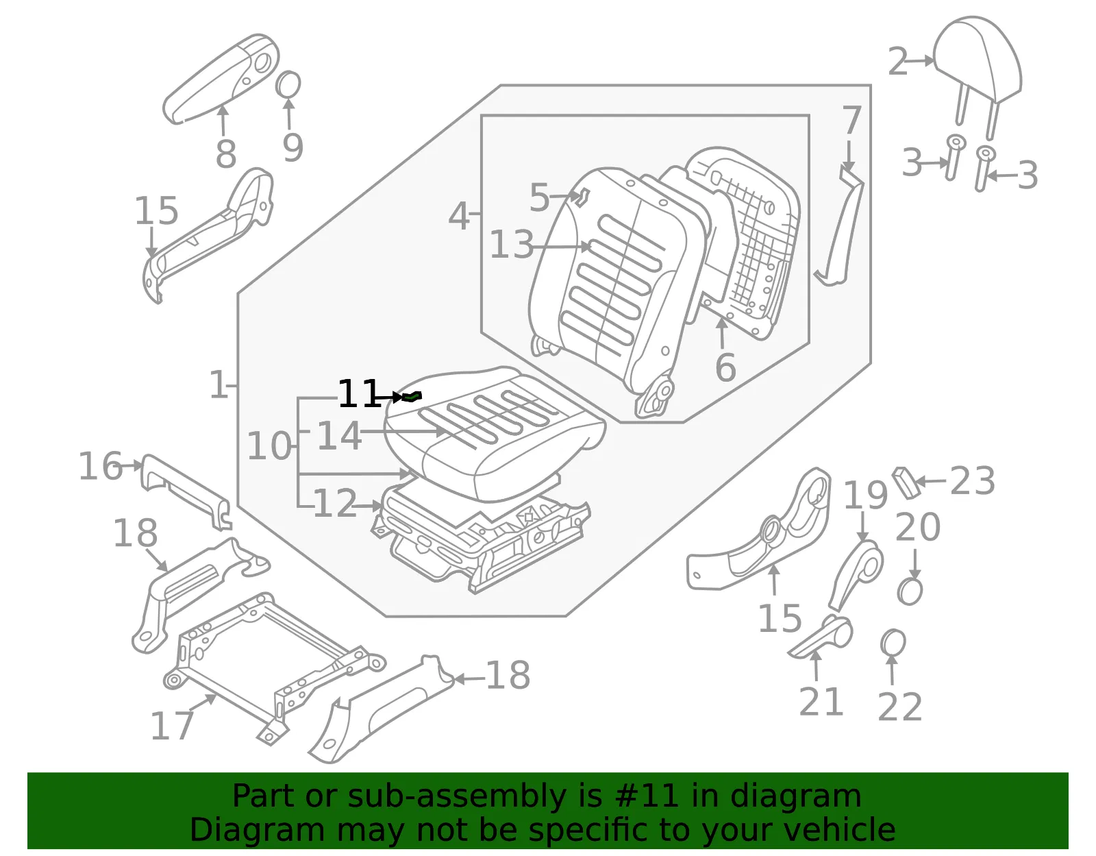 Cushion Cover - Kia (88160-4D311CS2) - view 2