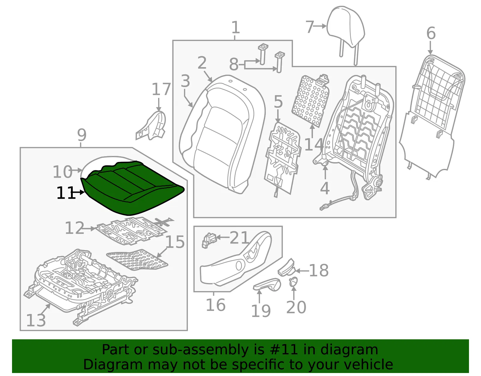 Cushion Cover - Kia (88160-A7600K3E) - view 2