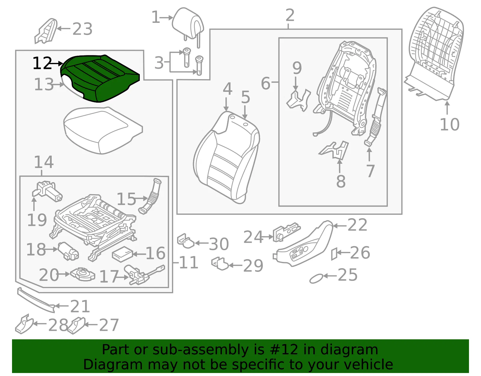 Cushion Cover - Kia (88160-C6520C62) - view 2