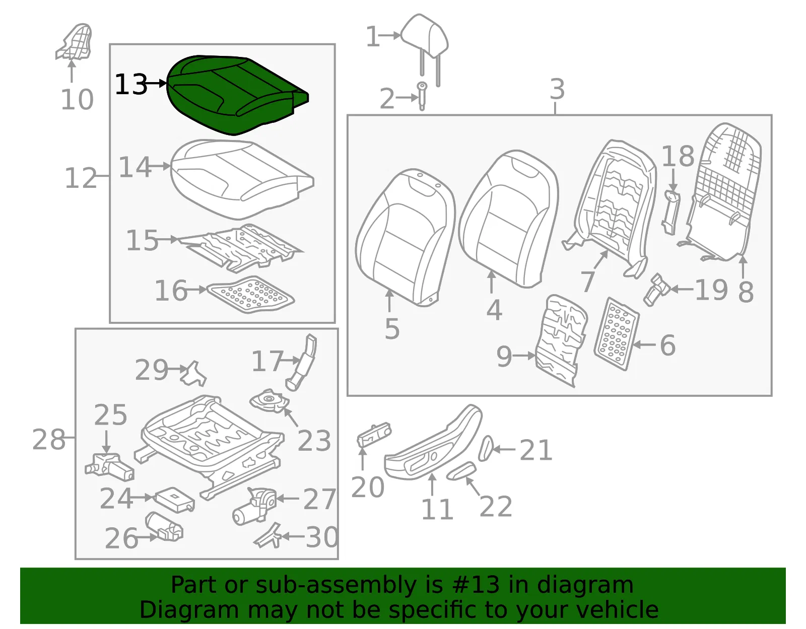 Cushion Cover - Kia (88160-G5030DPS) - view 2
