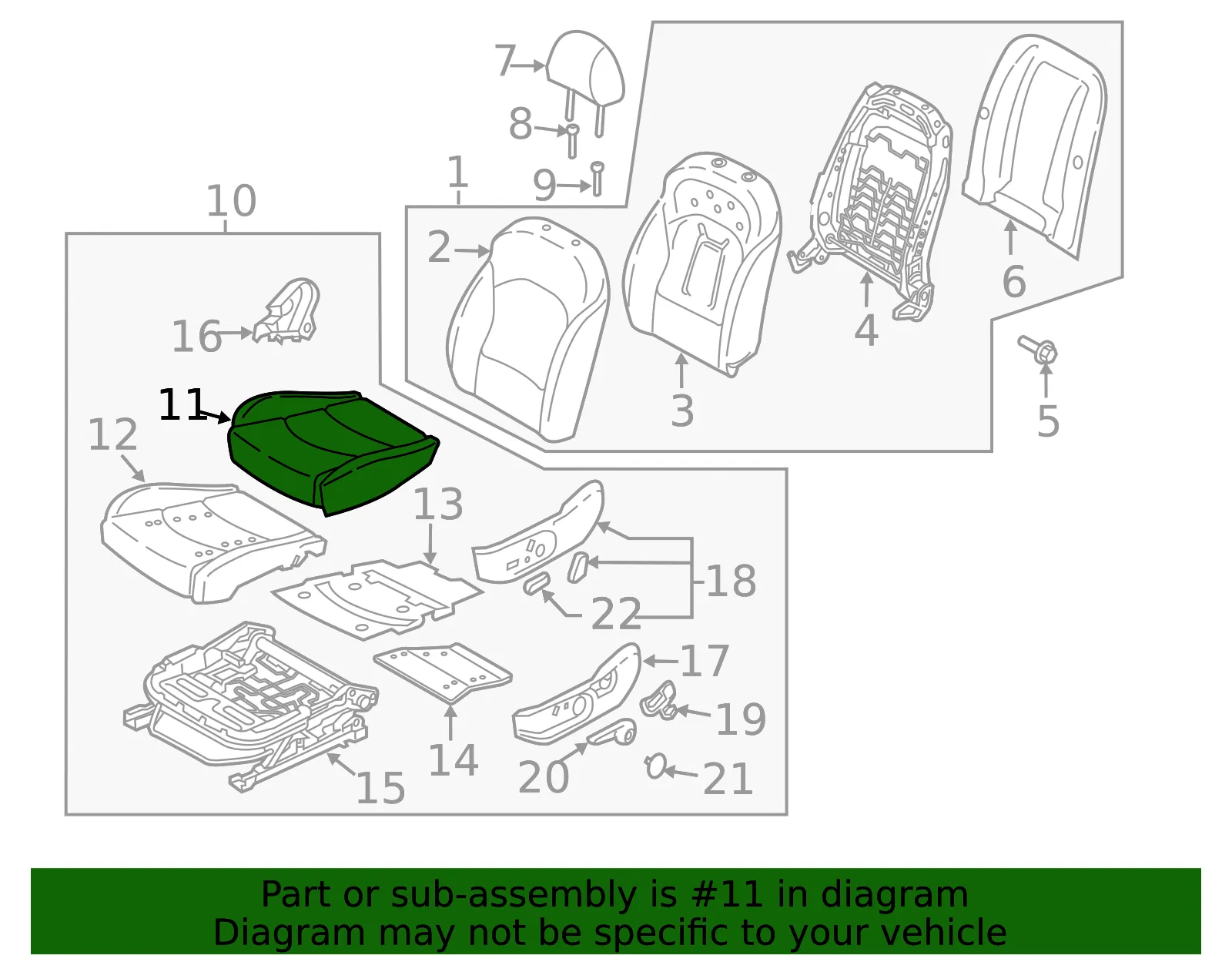 Cushion Cover - Kia (88160-M7550B5D) - view 2