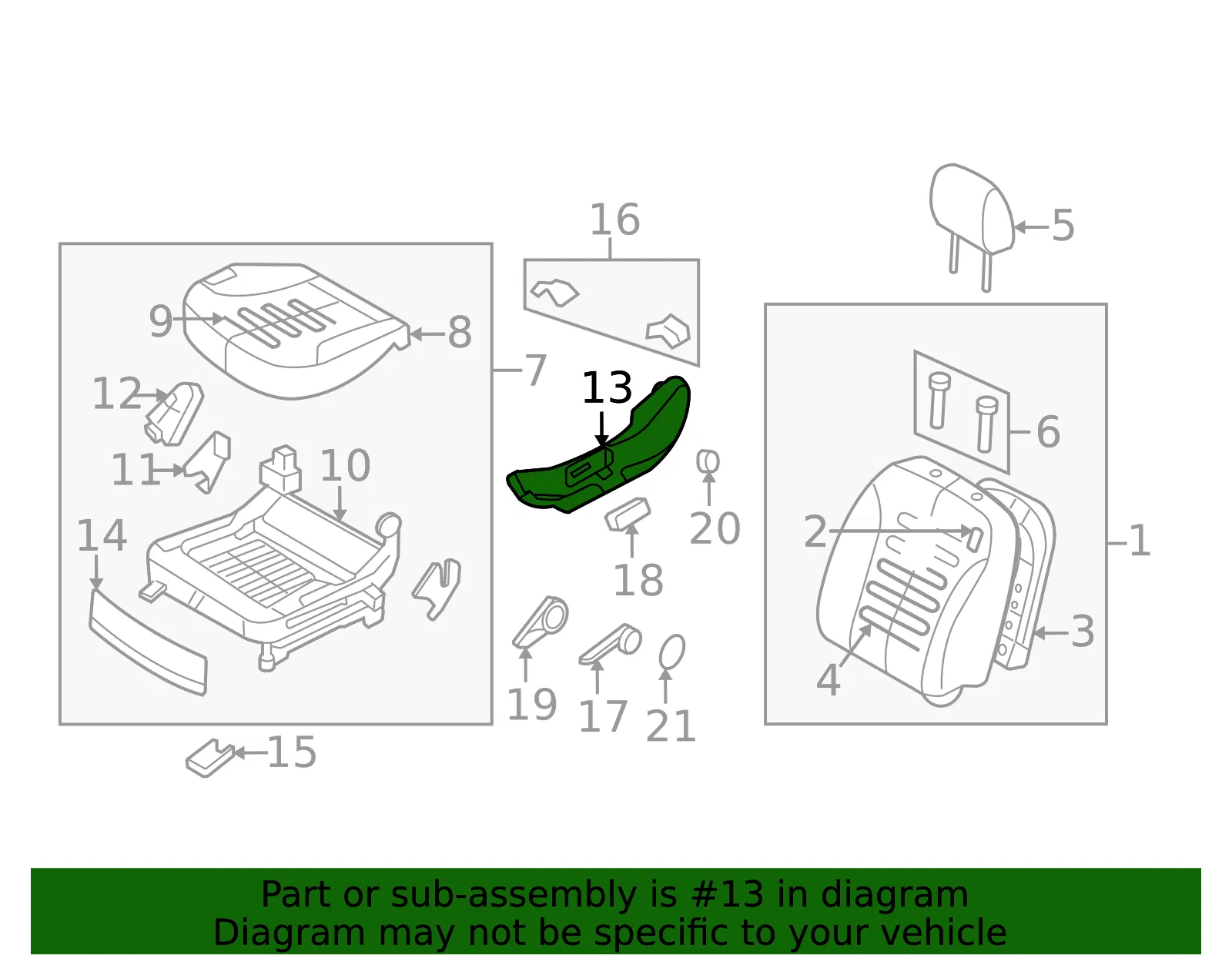 Seat Trim Panel - Kia (88190-2G000S8) - view 2