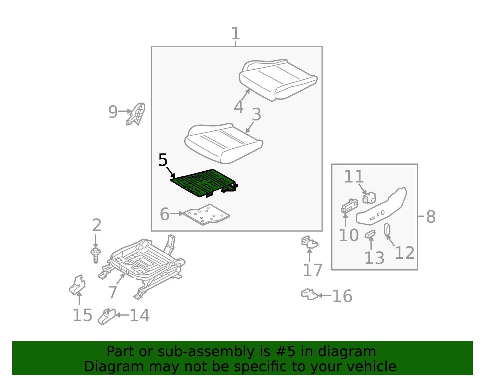 Seat Cushion Heater - Kia (88190-D9000) - view 2