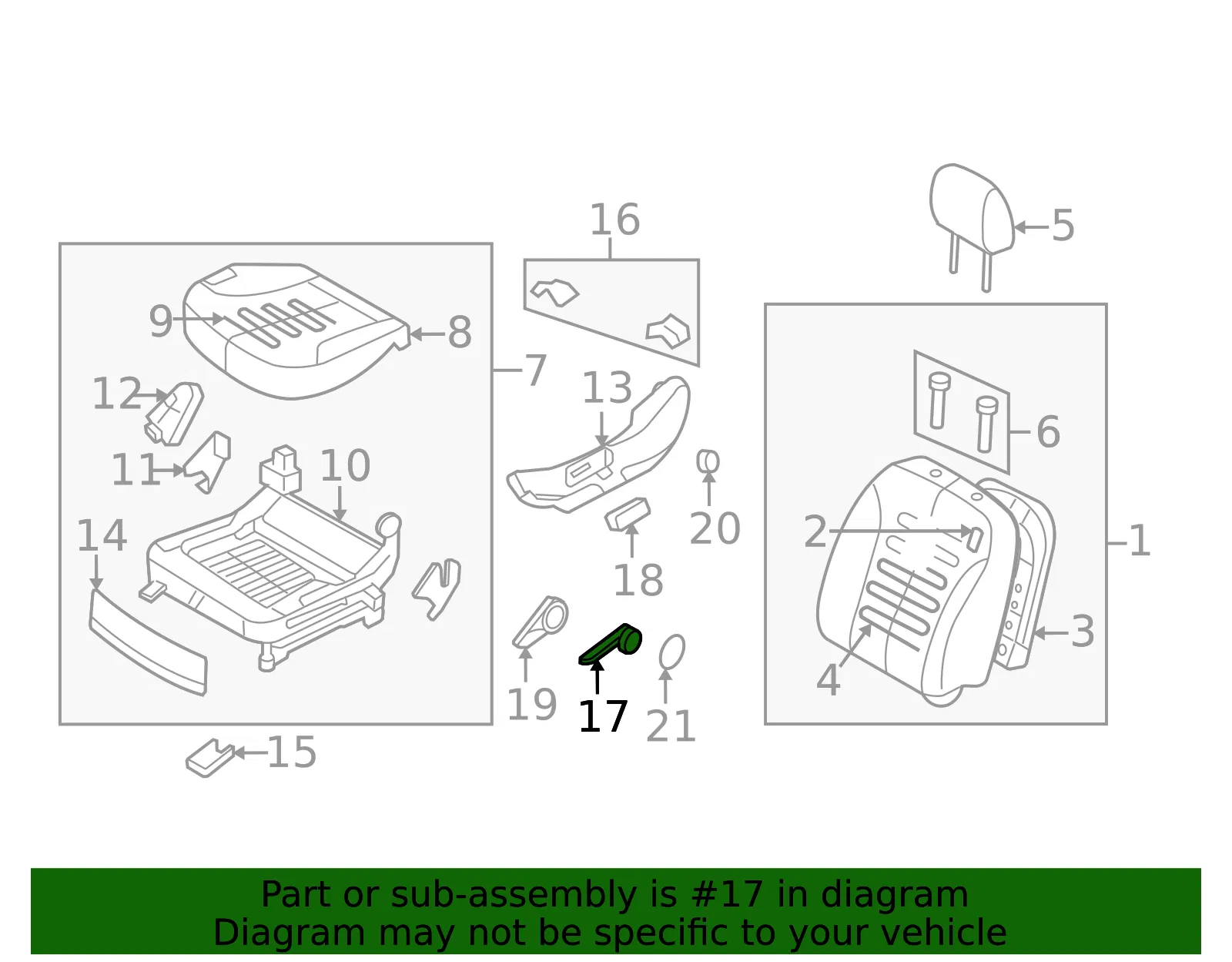 Knob - Kia (88195-2G100J7) - view 2