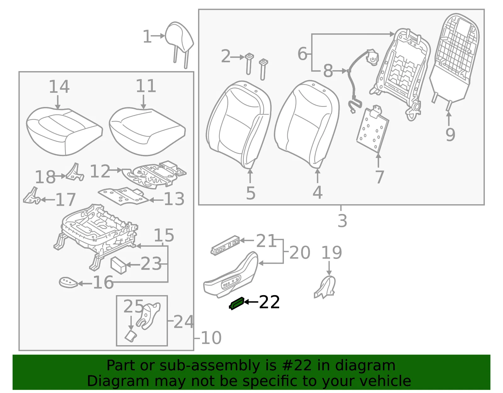 Knob - Driver's Side (LH) - Kia (88197-A4101EQ) - view 2