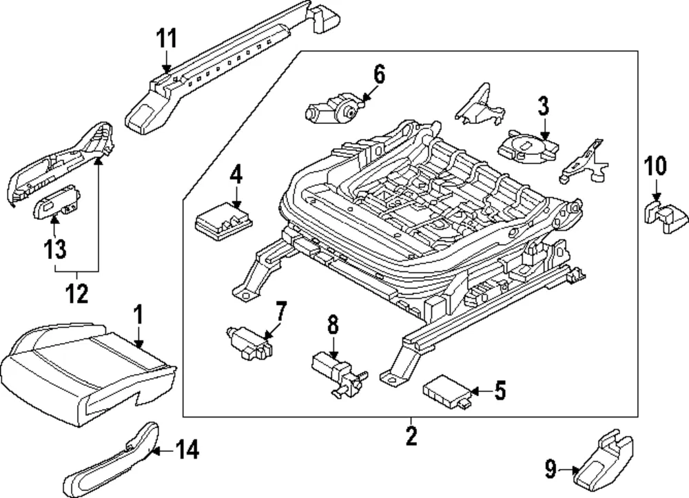 Cushion Assembly - Kia (88200-DO605C32)