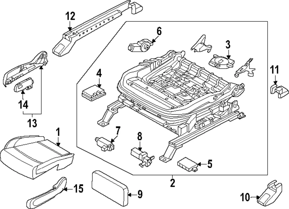 Cushion Assembly - Kia (88200-DO615C36)
