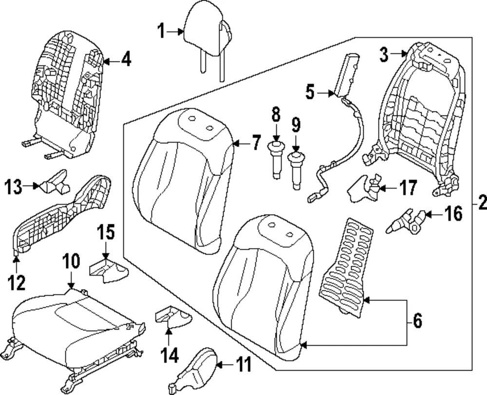 Cushion Assembly - Kia (88200-DW190D51)