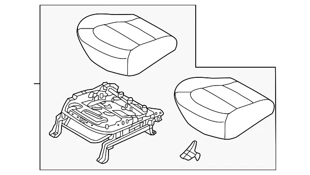 Cushion Assembly - Passenger Side (RH) - Kia (88200-E4050ASW)