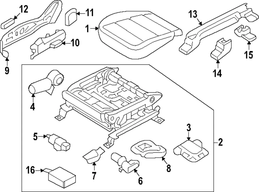 Cushion Assembly - Kia (88200-S9600XNJ)