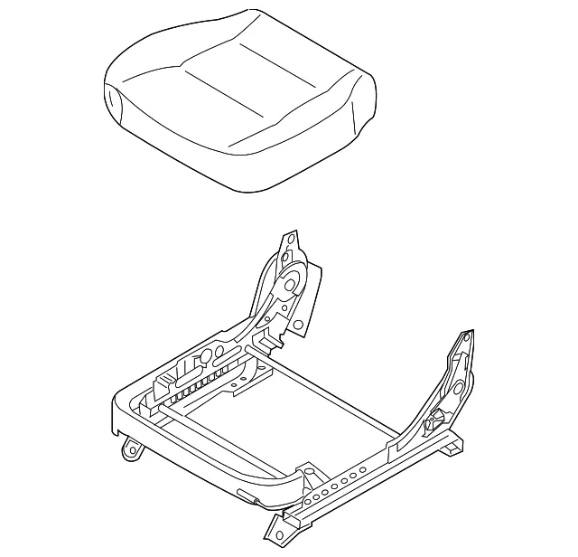 Seat Cushion - Passenger Side (RH) - Kia (88201-3E710CF7)