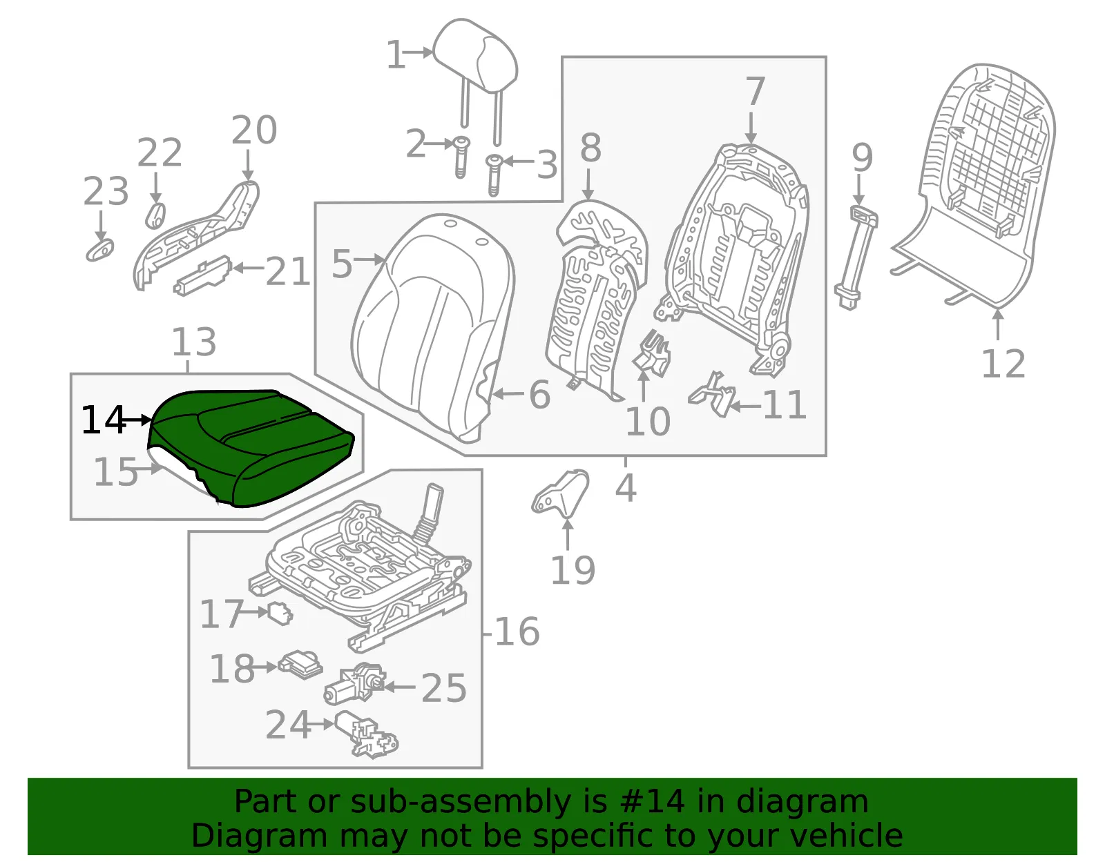 Cushion Cover - Kia (88260-D5610JF6) - view 2