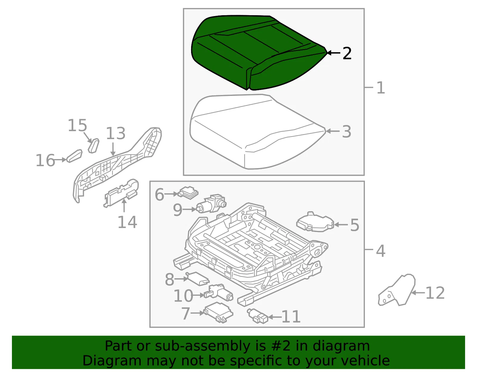 Cushion Cover - Kia (88260-J5610CNZ) - view 2