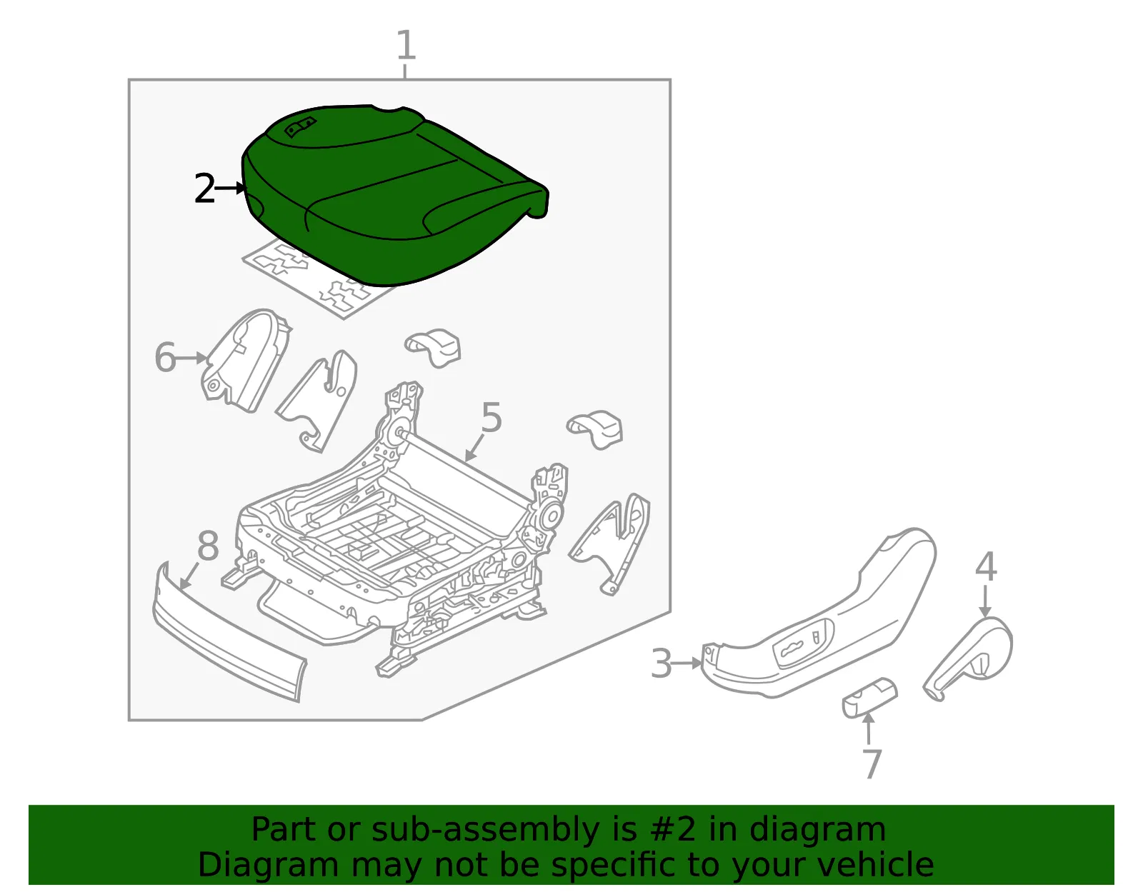 Cushion Cover - Kia (88267-2GHH0809) - view 2