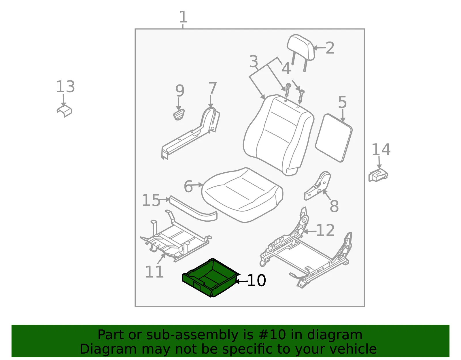 Compartment - Passenger Side (RH) - Kia (88290-3E000FC) - view 2