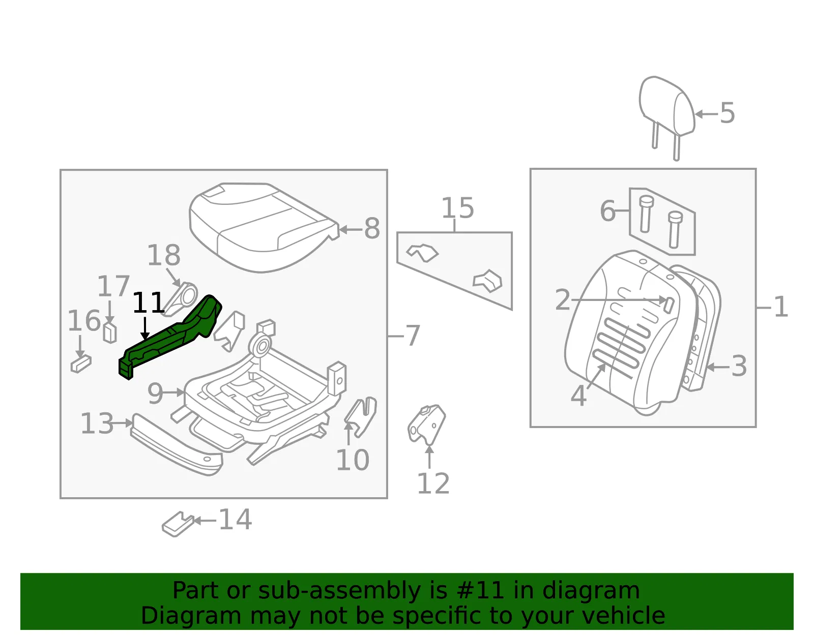 Seat Trim Panel - Kia (88291-2G000S8) - view 2