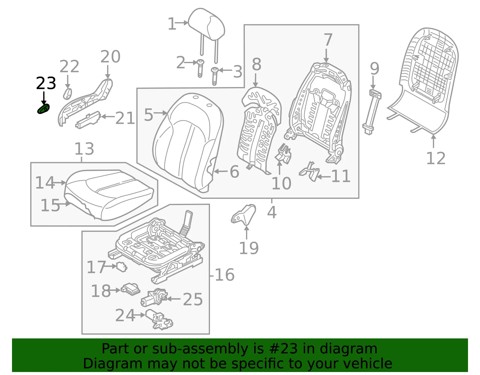 Adjust Knob - Kia (88297-D4000BHH) - view 2