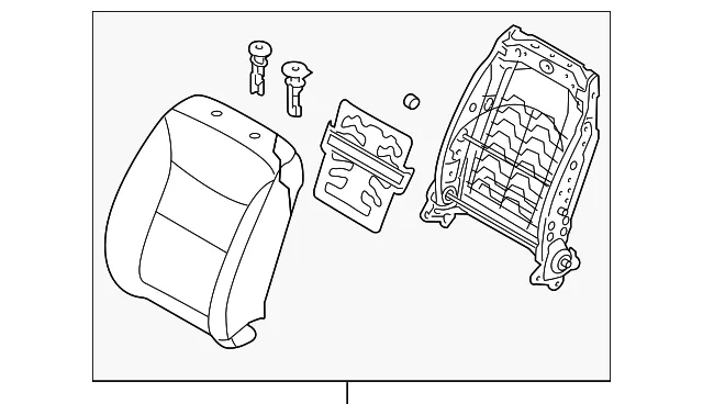 Seat Back Assembly - Driver's Side (LH) - Kia (88300-1U760SAM)