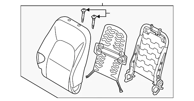 Seat Back Assembly - Kia (88300-1W040BB2)