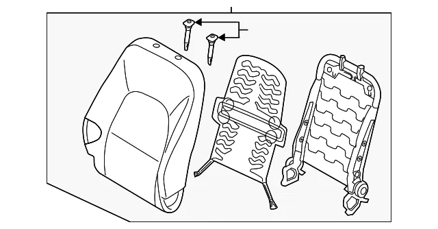 Seat Back Assembly - Kia (88300-1WBA0BDW)