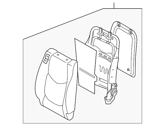 Seat Back Assembly - Driver's Side (LH) - Kia (88300-2K430AML)