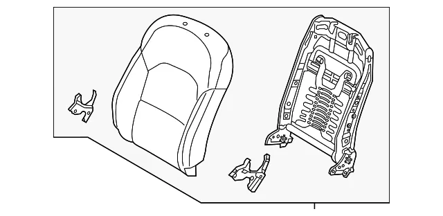 Seat Back Assembly - Kia (88300-3RCU0GXR)