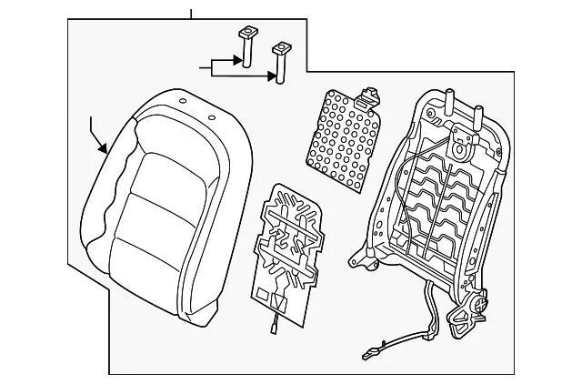 Seat Back Assembly - Kia (88300-A7850K3E)