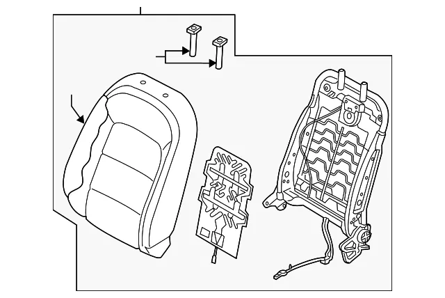Seat Back Assembly - Kia (88300-A7IF0K4K)
