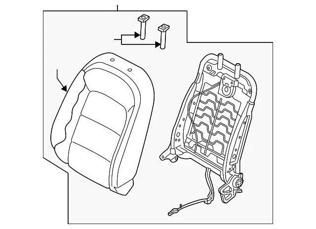 Seat Back Assembly - Kia (88300-B0850K4L)