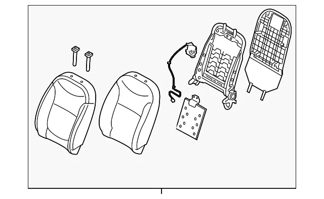 Seat Back Assembly - Driver's Side (LH) - Kia (88300-B2470KF6)