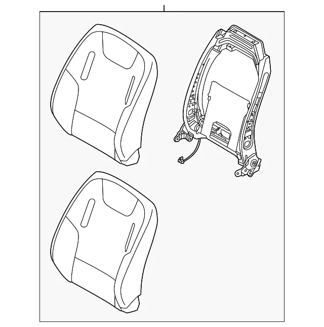 Seat Back Assembly - Kia (88300-CV320CWD)
