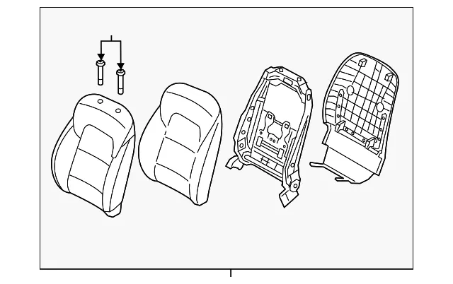 Seat Back Assembly - Kia (88300-D9AD02AE)