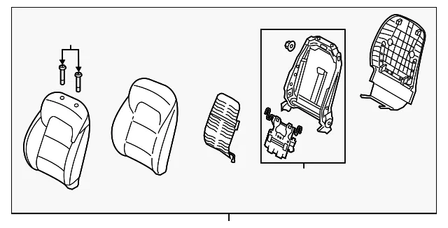 Seat Back Assembly - Kia (88300-D9EC1D9G)