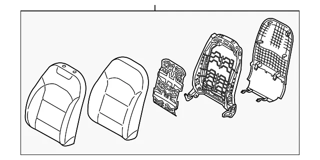 Seat Back Assembly - Driver's Side (LH) - Kia (88300-G5601AY1)