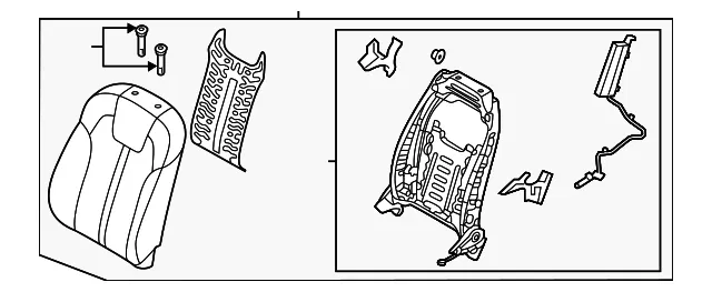 Seat Back Assembly - Kia (88300-P4580MRL)