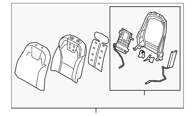 Seat Back Assembly - Kia (88300-S9020ONA)