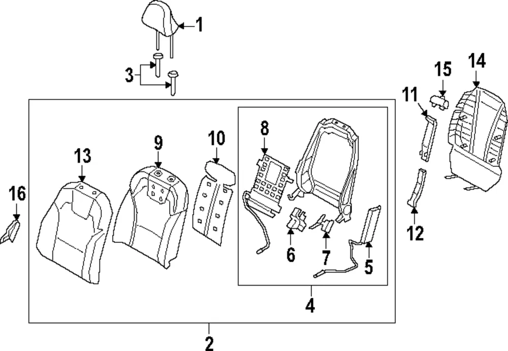Seat Back Assembly - Kia (88300-S9720XNP)