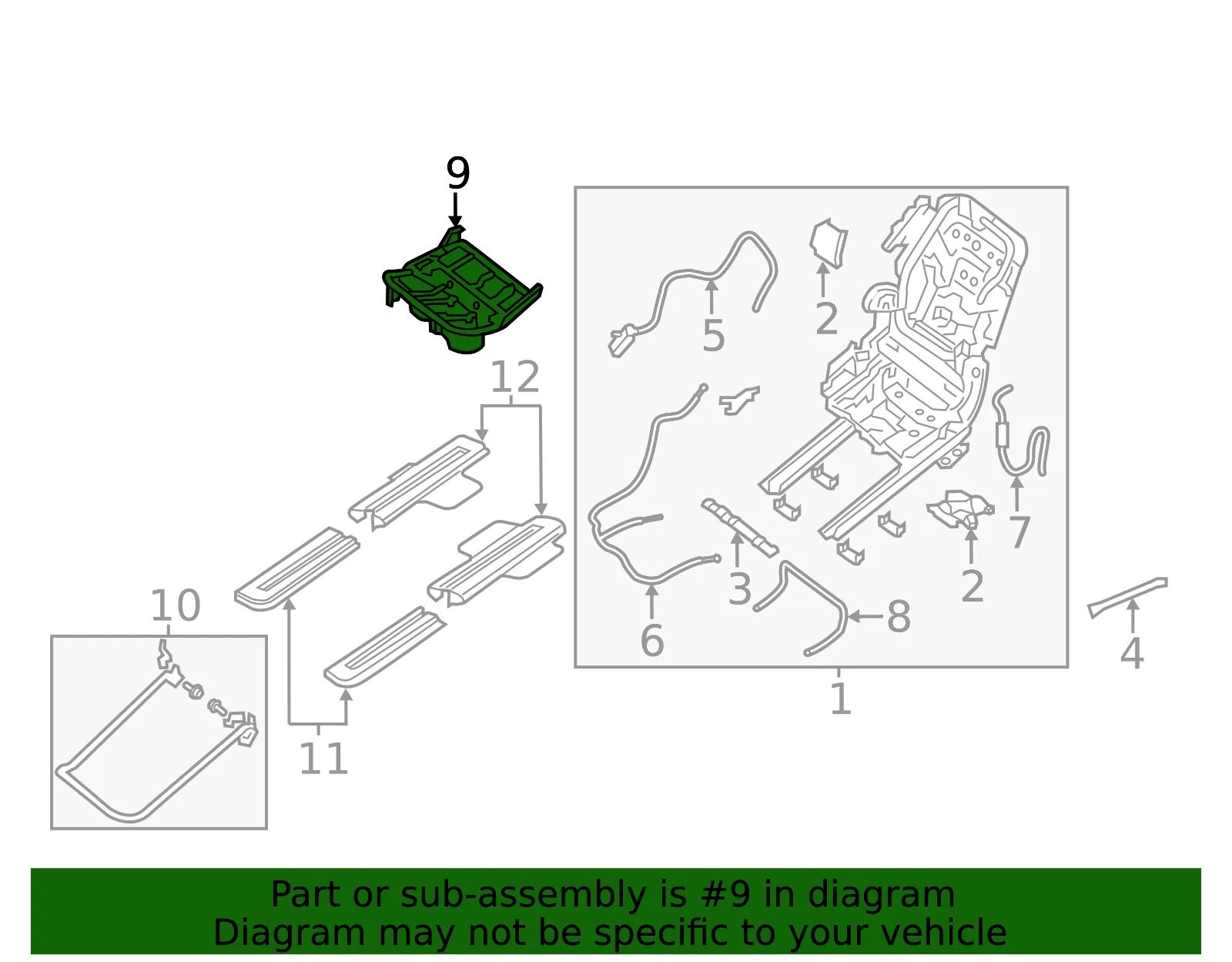 Cushion Frame - Nissan (88301-3JA0A) - view 2