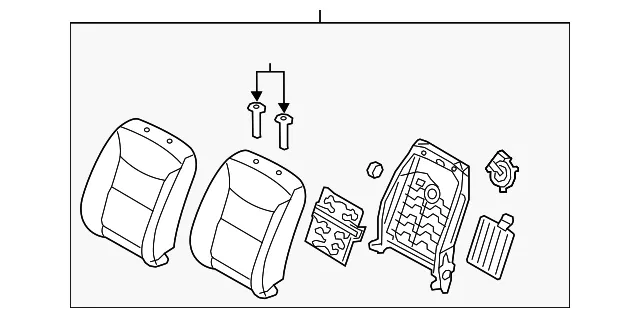 Seat Back Assembly - Driver's Side (LH) - Kia (88305-1U150LAW)