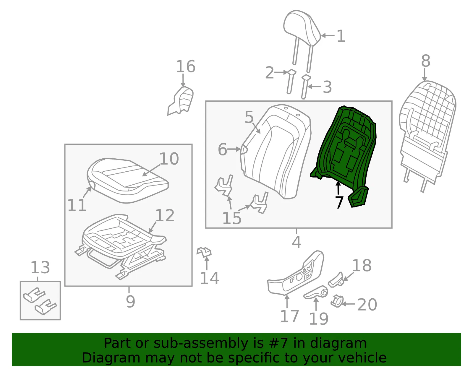Seat Back Frame - Kia (88310-2T710) - view 2