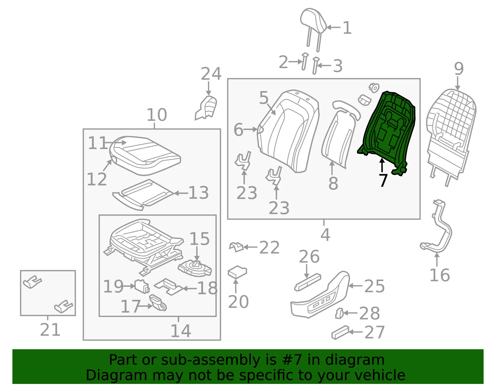Seat Back Frame - Kia (88310-2T720) - view 2