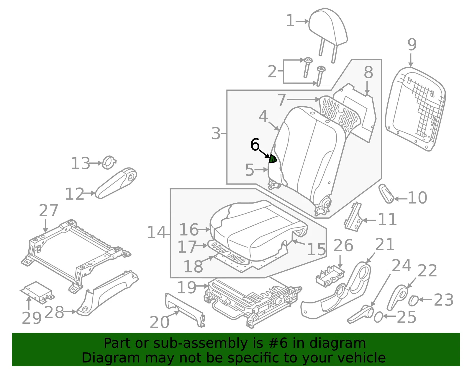 Seat Back Frame - Kia (88310-4D210) - view 2