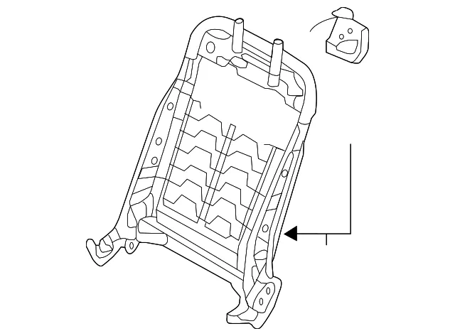 Seat Back Frame - Driver's Side (LH) - Kia (88310-E4000)