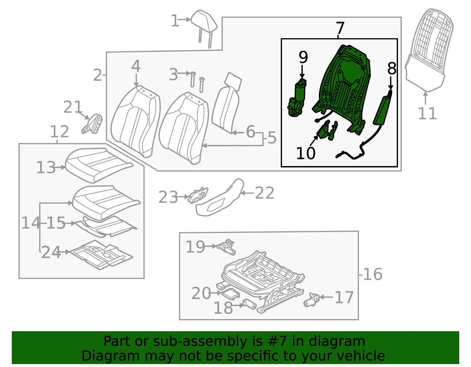 Seat Back Frame - Kia (88310-L3030) - view 2
