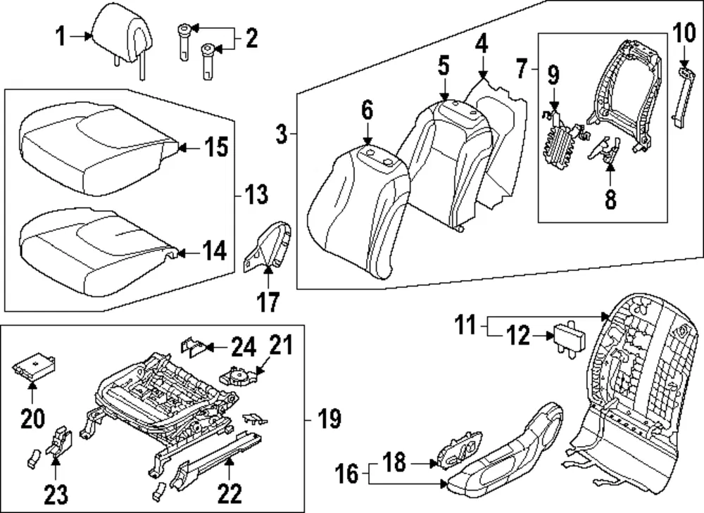 Seat Back Frame - Kia (88310-R0ZB0)